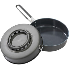 MSR WindBurner 8-Inch ceramic skillet with folding handle for compact camping cooking