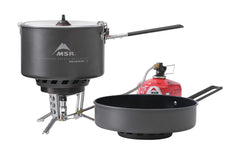MSR WindBurner Combo 2.5L sauce pot ready for efficient simmering in wind.