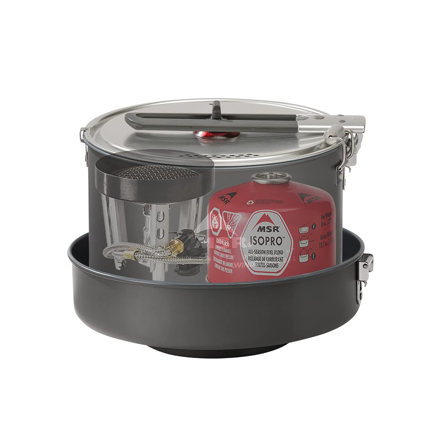 MSR WindBurner Combo 8-inch skillet for even backcountry browning.