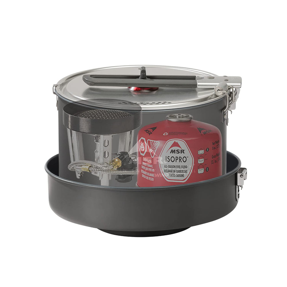 MSR WindBurner Combo 8-inch skillet for even backcountry browning.