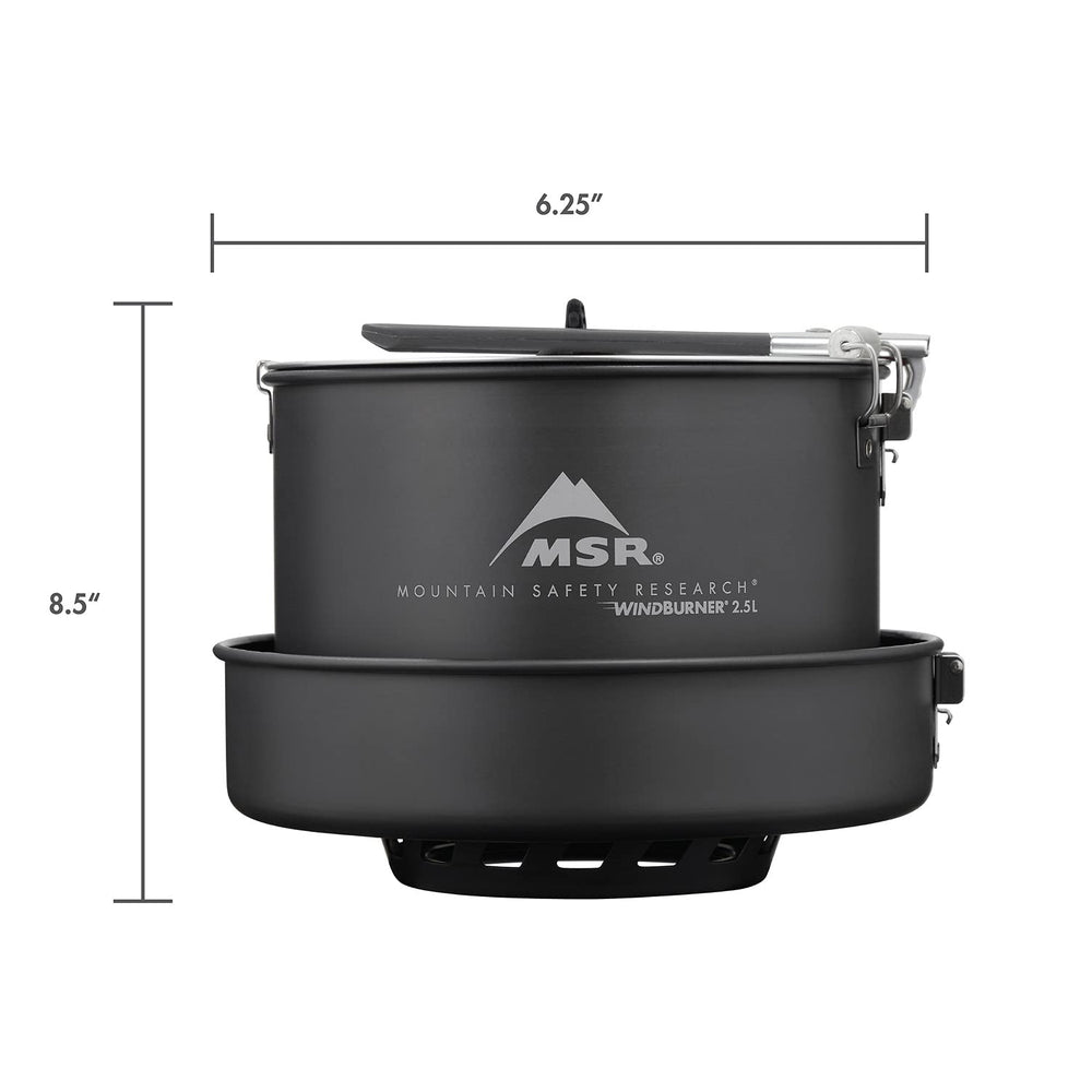 MSR WindBurner Combo windproof burner enables fast boils in wind.