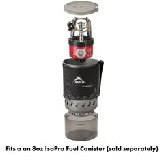 MSR WindBurner Duo 1.8-liter pot nests all components for easy packing.