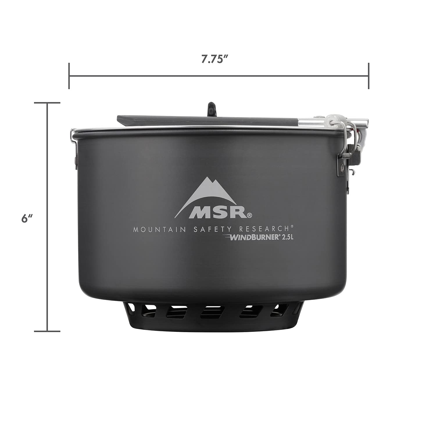 MSR WindBurner 2.5L pot with Fusion surface enables easy, even simmered meals.