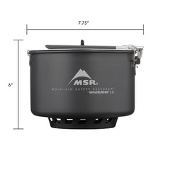 MSR WindBurner 2.5L pot with Fusion surface enables easy, even simmered meals.