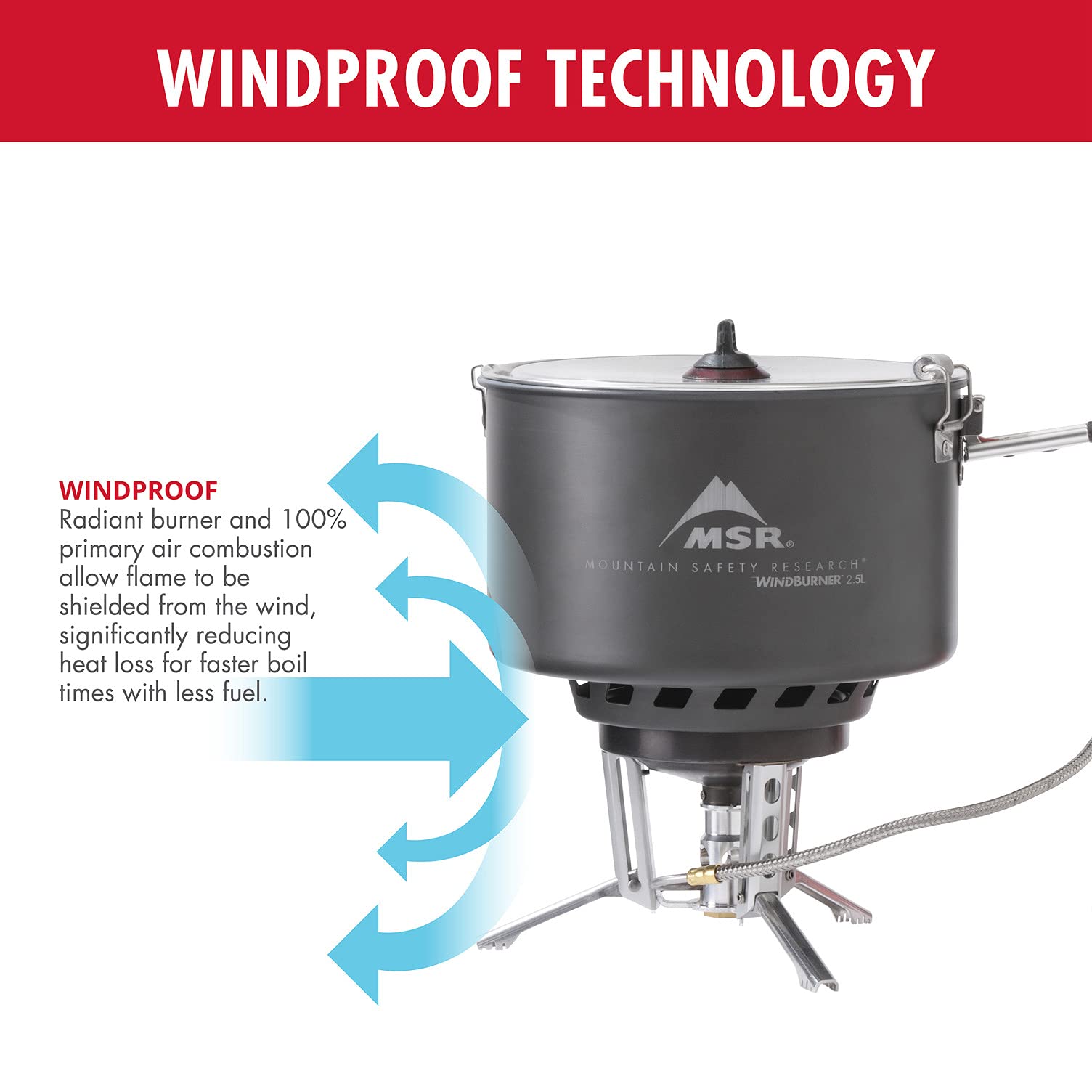 MSR WindBurner Fusion ceramic surface resists sticking for quick cleanup.