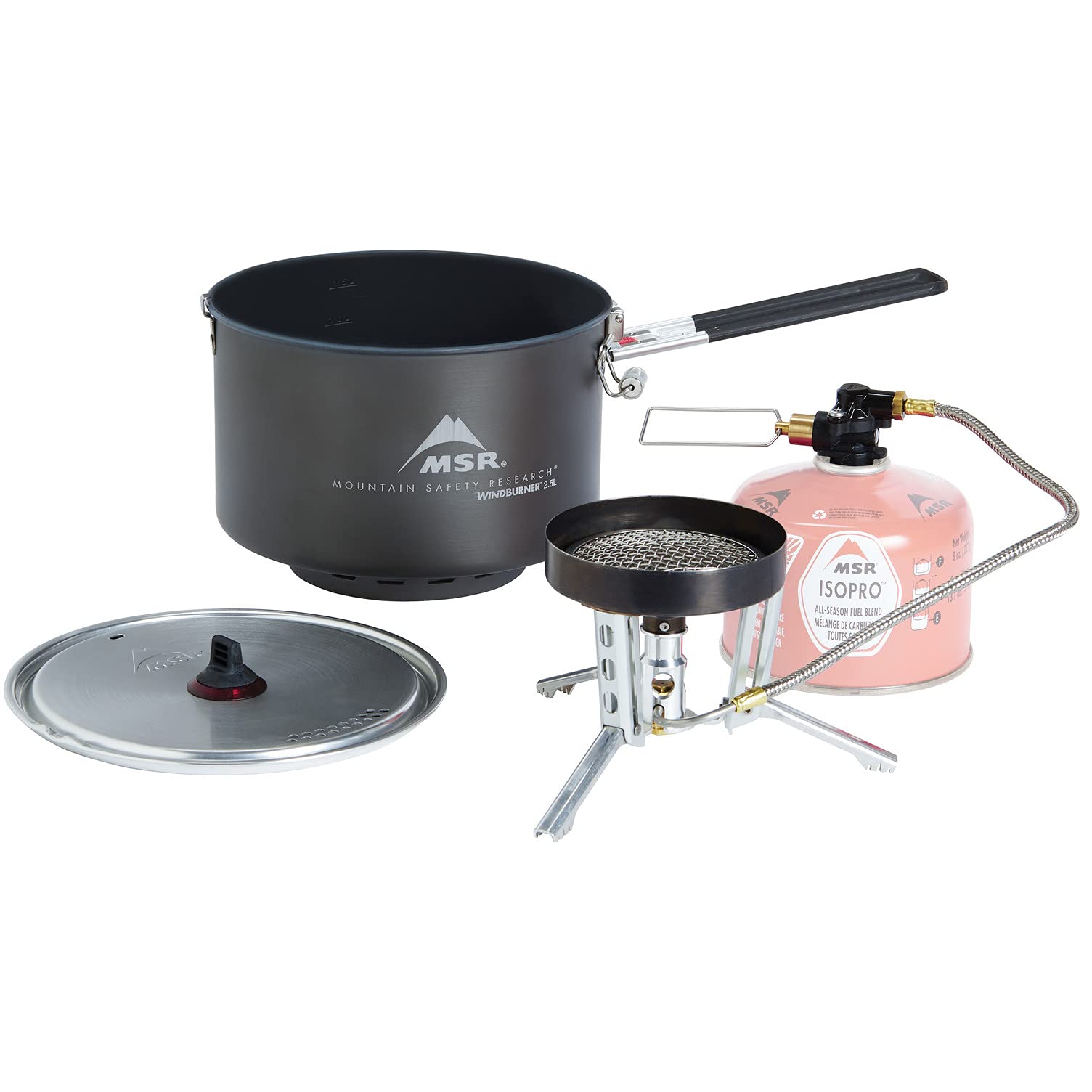 MSR WindBurner Group Stove Nesting design keeps gear quiet and secure in your pack.