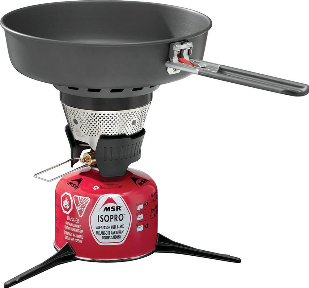 WindBurner skillet heat ring showing wind-block design for even cooking