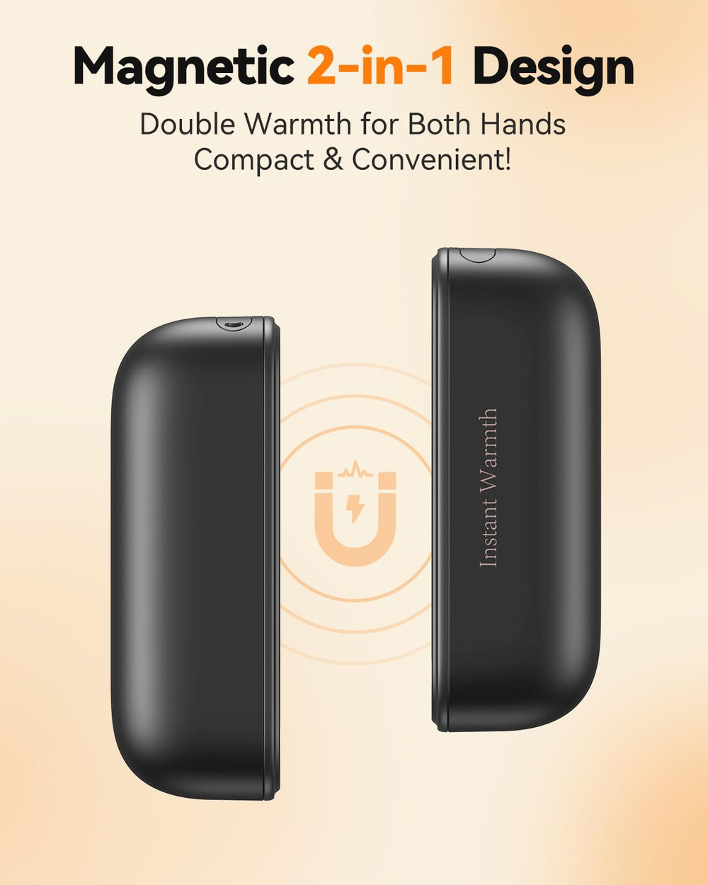 Mstoekn 2-in-1 hand warmers three heat levels for customizable comfort up to 140°F.