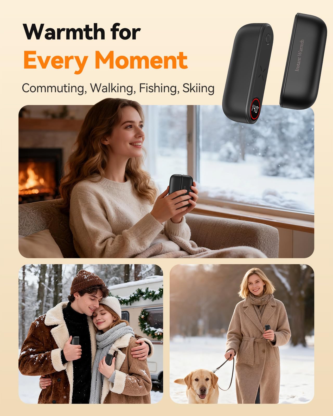 Mstoekn 2-in-1 hand warmers instant-heat demonstrates rapid warmth on cold mornings.