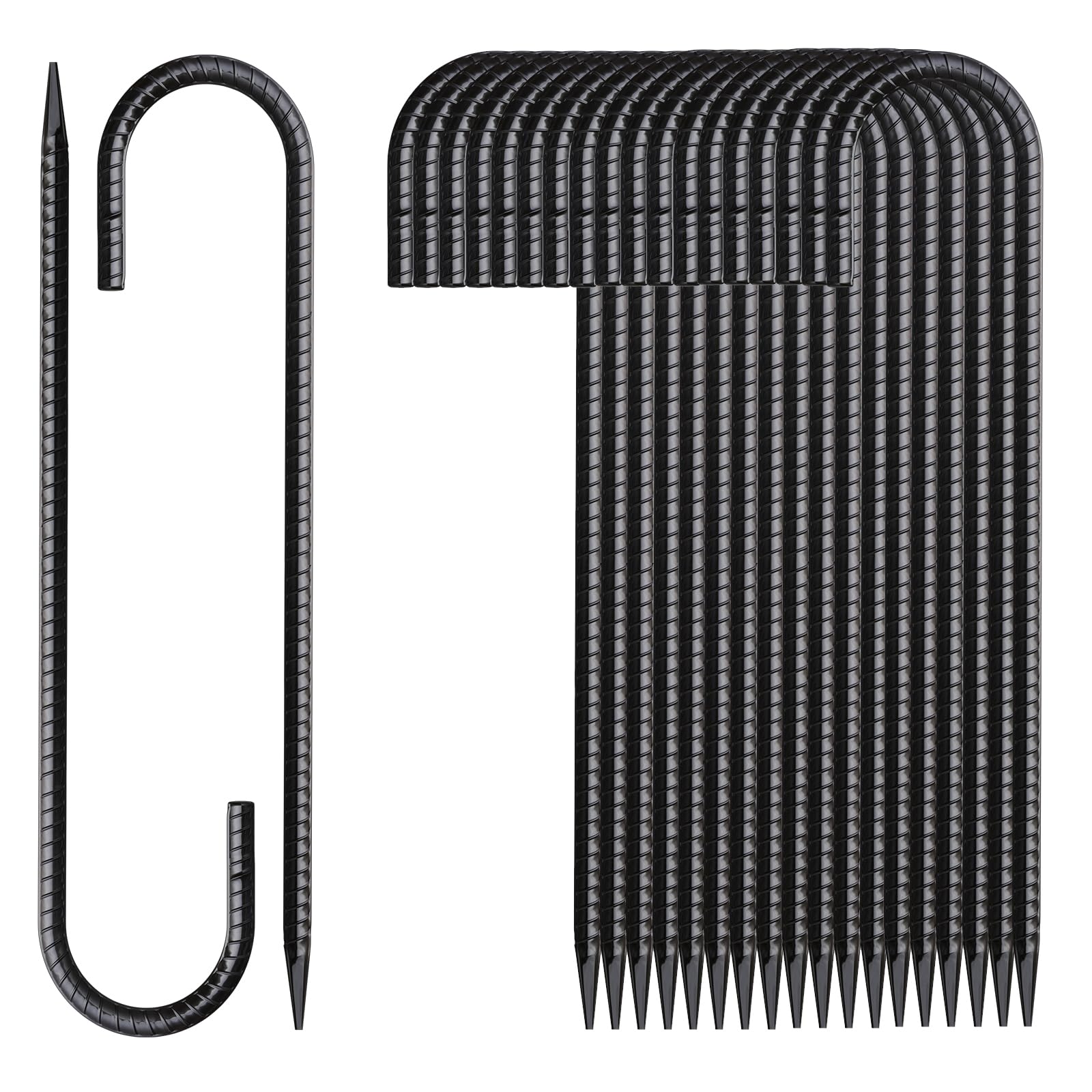MSWY rebar stakes 16-inch hook illustrating strong ground grip for tents.