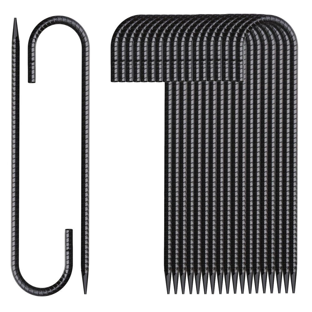 MSWY rebar stakes 16-inch hook illustrating strong ground grip for tents.