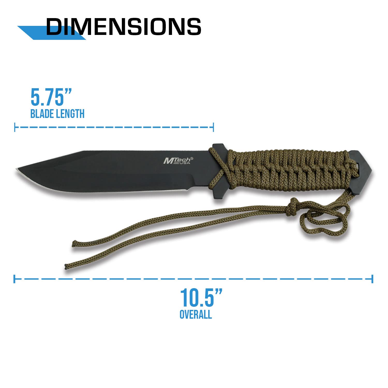 MT-528C knife with green nylon sheath