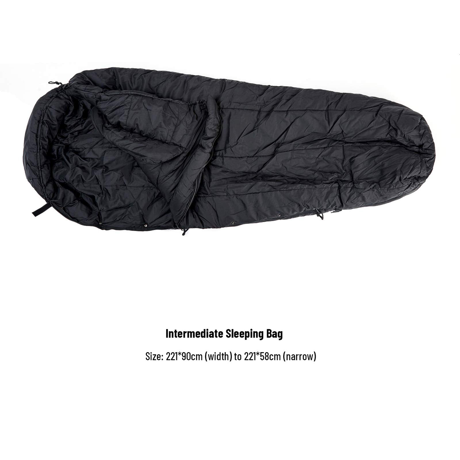 MT Army intermediate bag Polarguard HV fill texture showing insulation