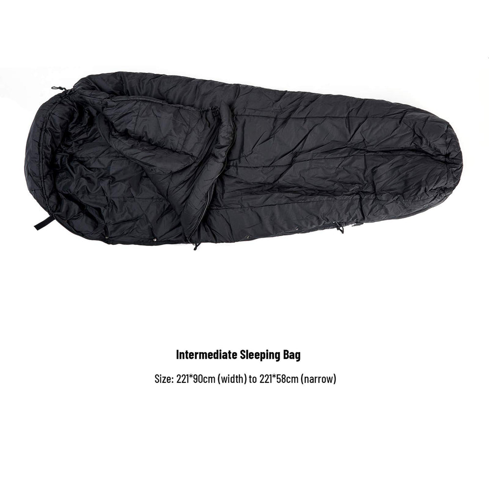 MT Army intermediate bag Polarguard HV fill texture showing insulation
