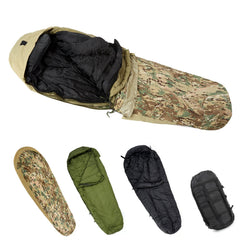 MT Army modular sleeping bag system top view showing full setup for all-season camping warmth