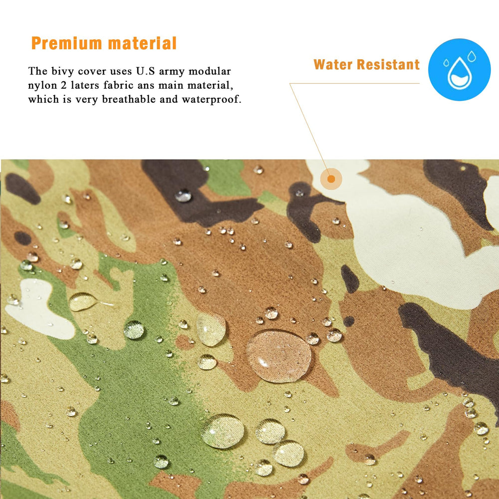 MT Army Polarguard HV filling provides high warmth with compression resistance for packs.