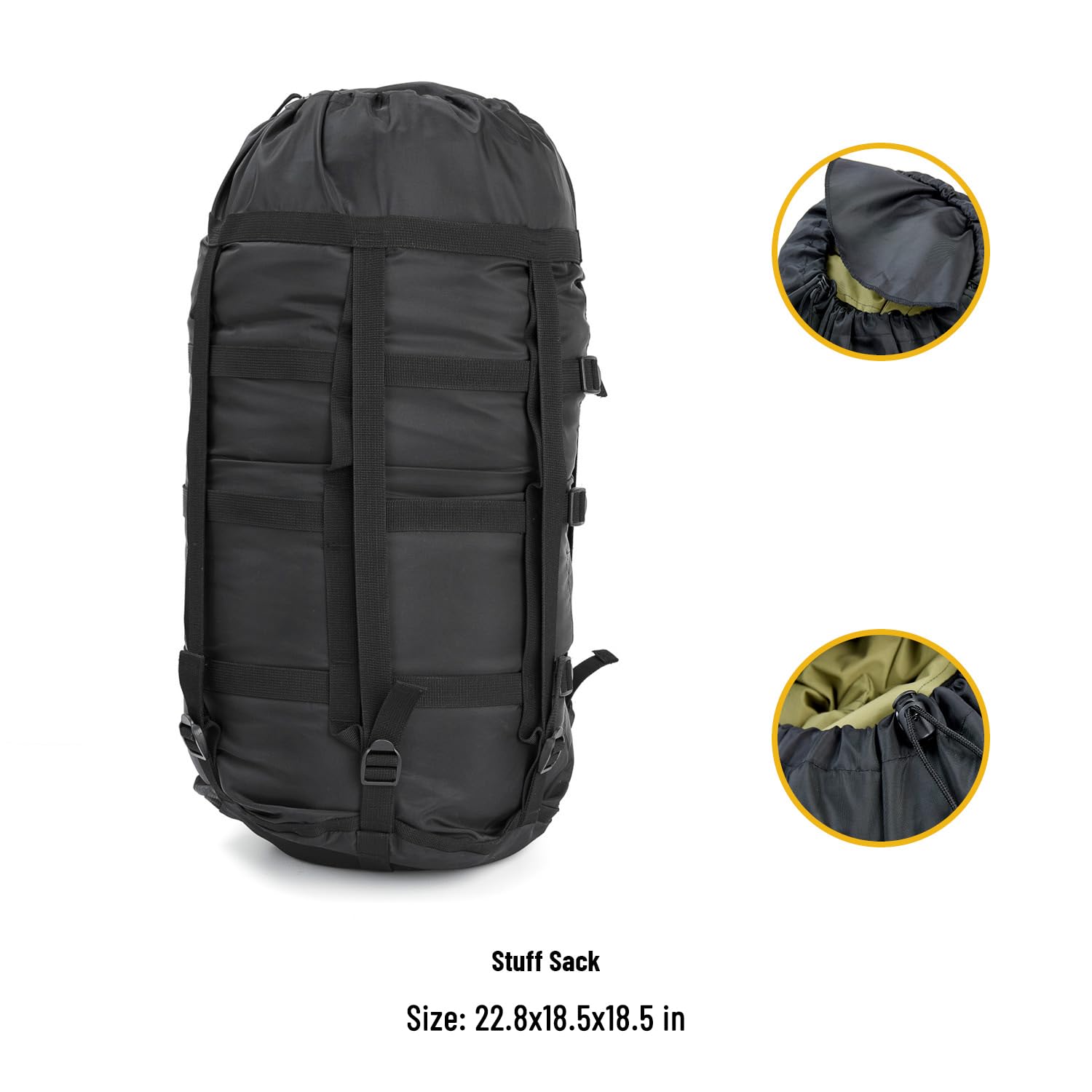 MT Army sleeping bag system supports extreme adaptability across 30°C to -40°C.