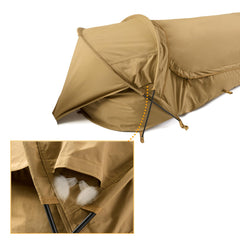 MT Military Hideaway Bivy Cover aluminum poles enable fast, stable setup.
