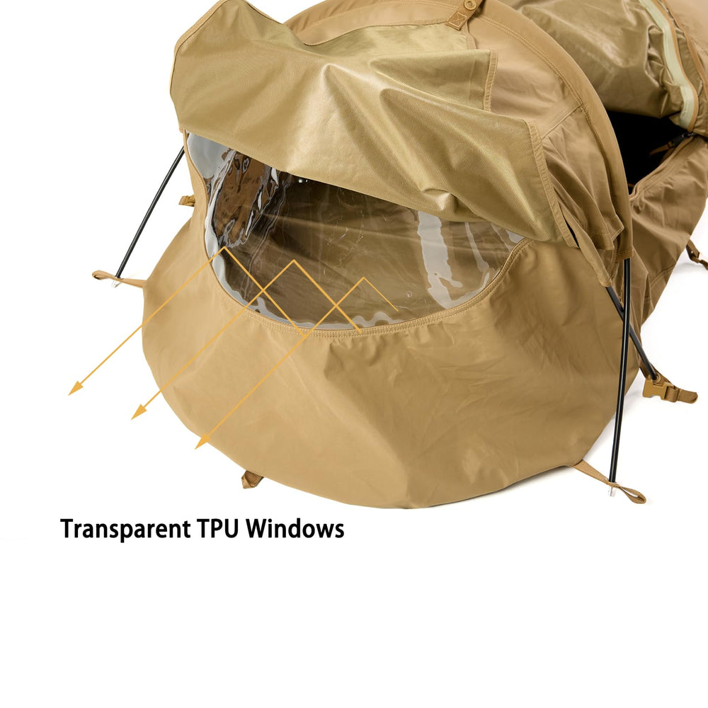 MT Military Hideaway Bivy Cover sets up in under five minutes with minimal fuss.