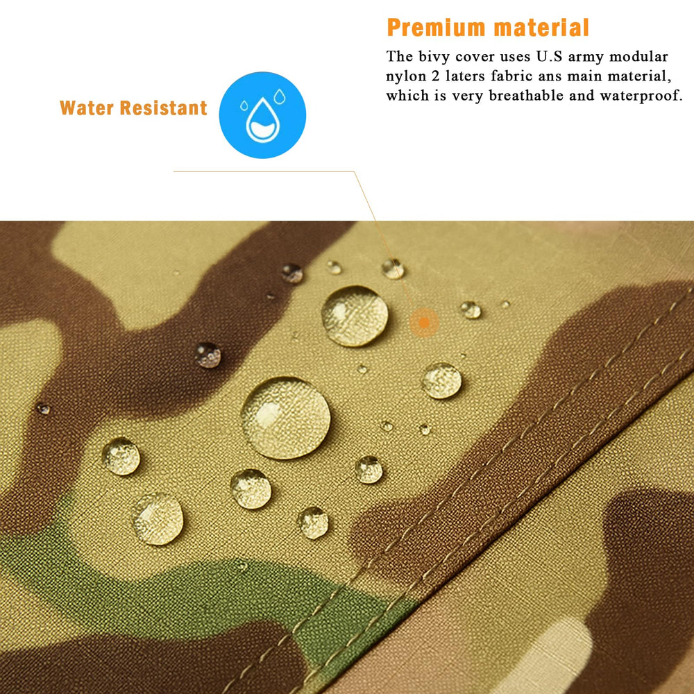 MT Military Nanovee Bivy Cover compact stowage saves space during travel.