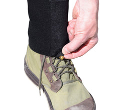 Mt. Sun Gear gravel guard lace-wrap protection keeps debris out of wading boots during casts.
