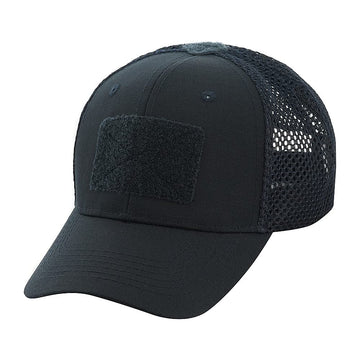 Front view of M-Tac Mesh Operator Hat in navy blue, size M