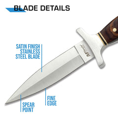 Close-up of satin finish stainless blade on MT-20-03