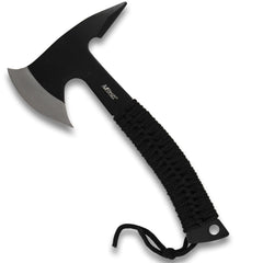 MTECH USA MT-629-MC axe blade detail highlights durable 440 stainless steel for reliable cuts.