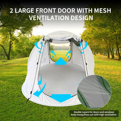 Mtenplay TENPLAY Pop Up Tent folds compact for easy transport.