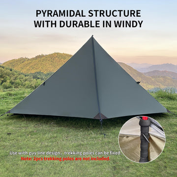 Mtenplay TENPLAY ultralight tent green compact-pack-ready design for easy carry