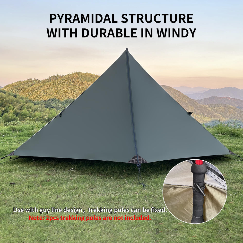 Mtenplay TENPLAY ultralight tent green compact-pack-ready design for easy carry