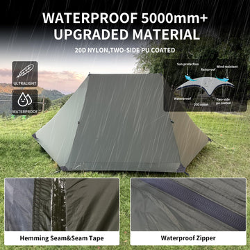 Mtenplay TENPLAY ultralight tent green dyneema apex reinforcement boosts durability