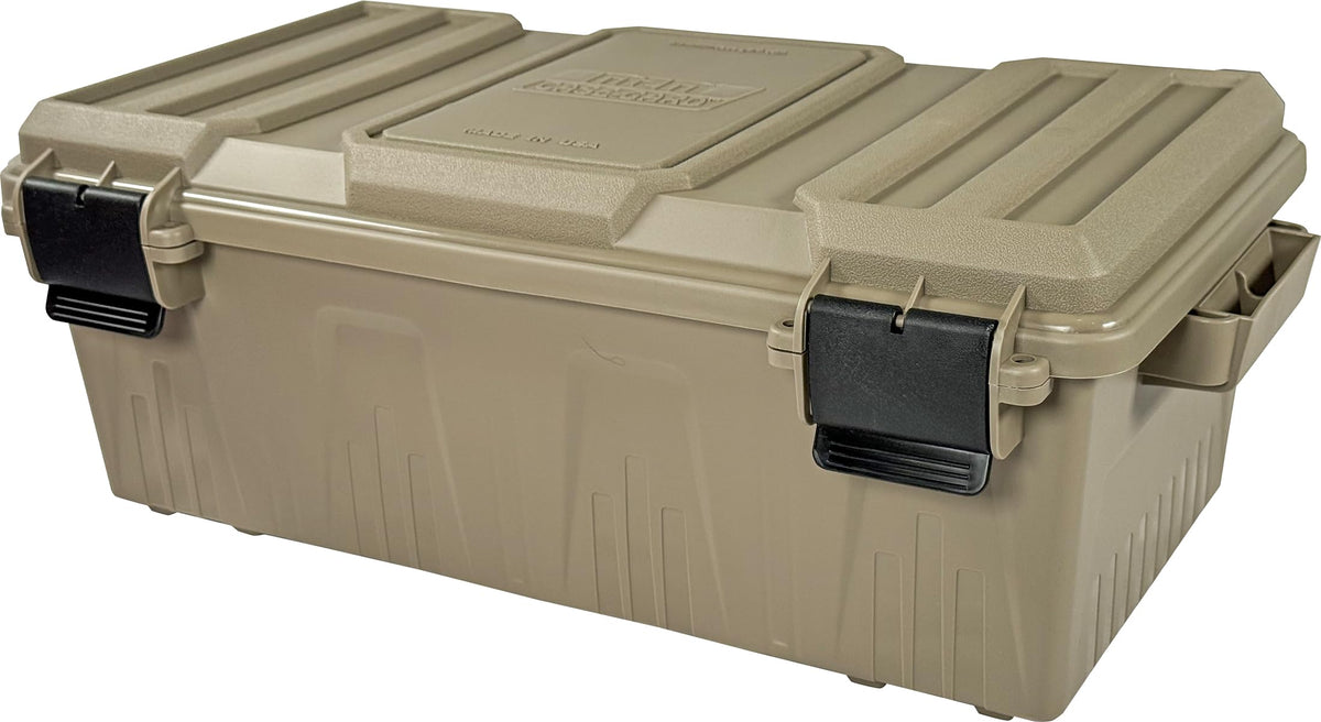 Exterior of MTM ACDC30 divided ammo crate in dark earth