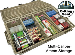 Water-resistant O-ring seal on MTM ACDC50 ammo crate