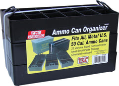 Black MTM ACO ammo can organizer trays in 3-pack