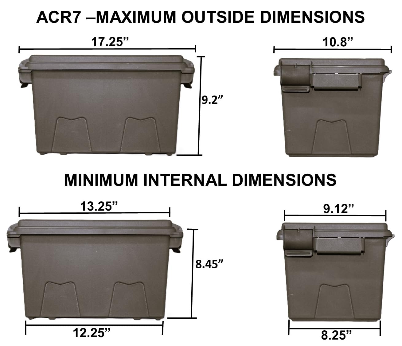 MTM ACR7-18 crate showing four tie-down points on side