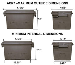 MTM ACR7-18 crate showing four tie-down points on side