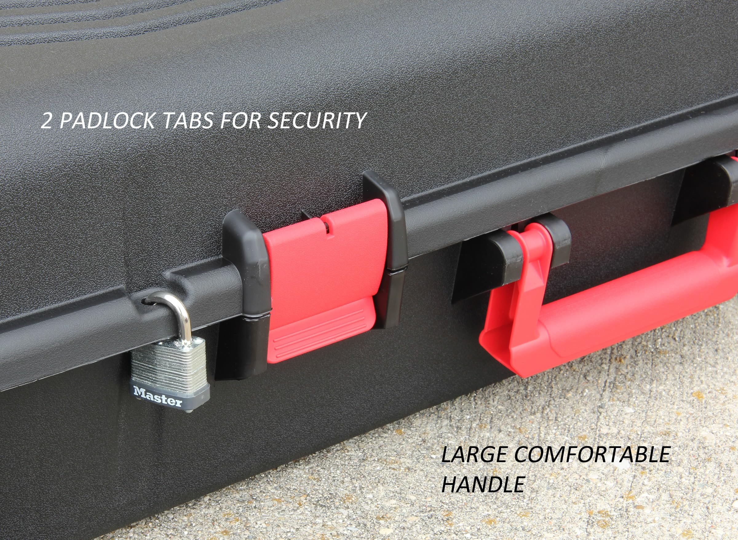 Case transport features including TSA-friendly design