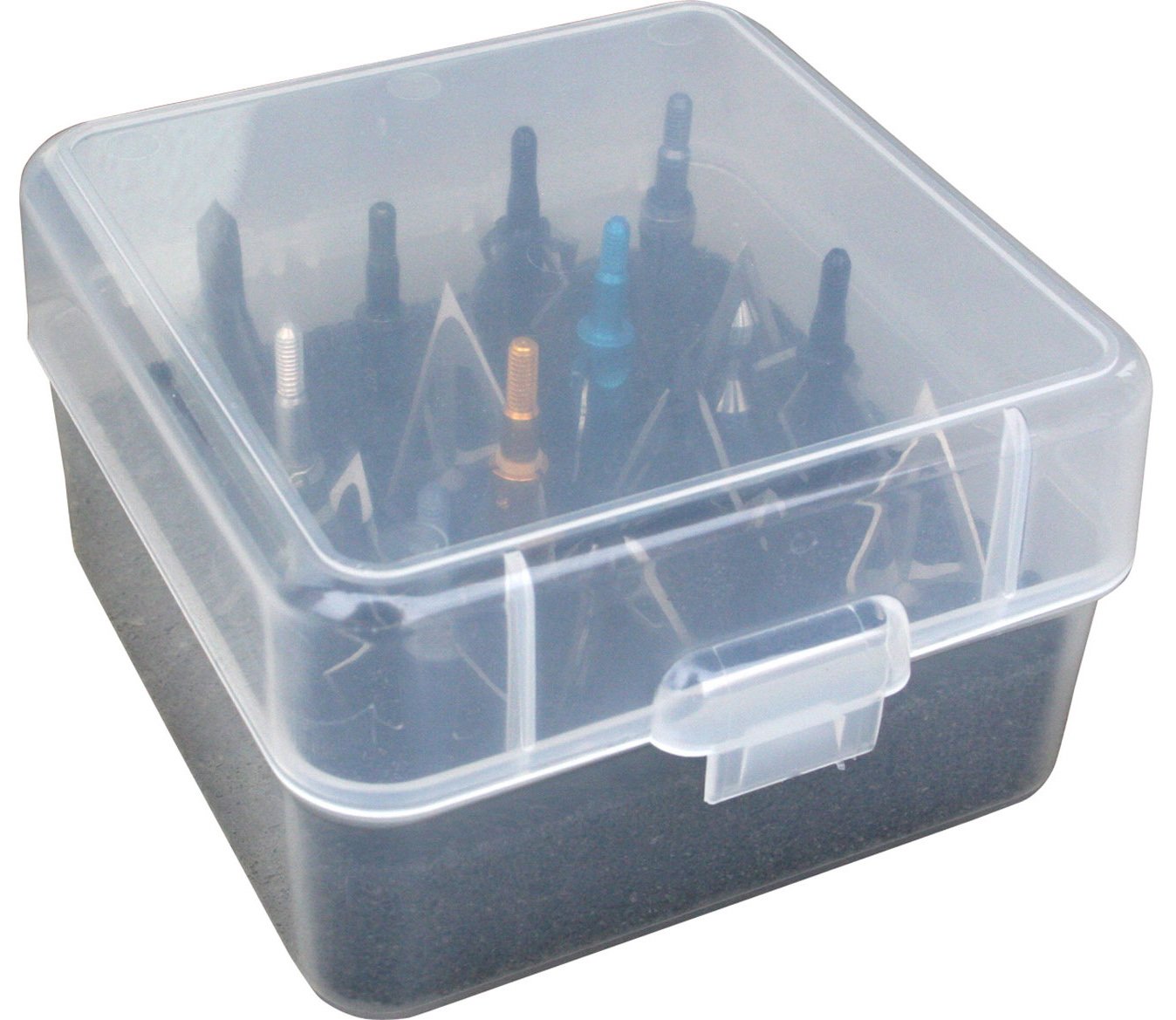 MTM BH16 clear-view lid enables quick identification of stored broadheads.