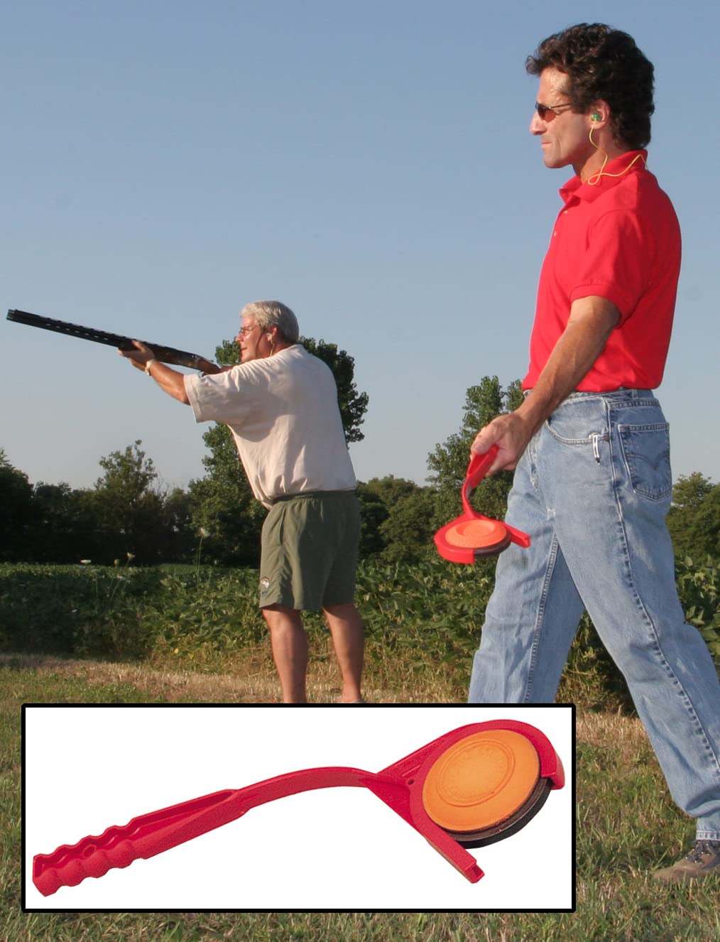 MTM EZ-II-30 clay target thrower in compact design for portable field training.