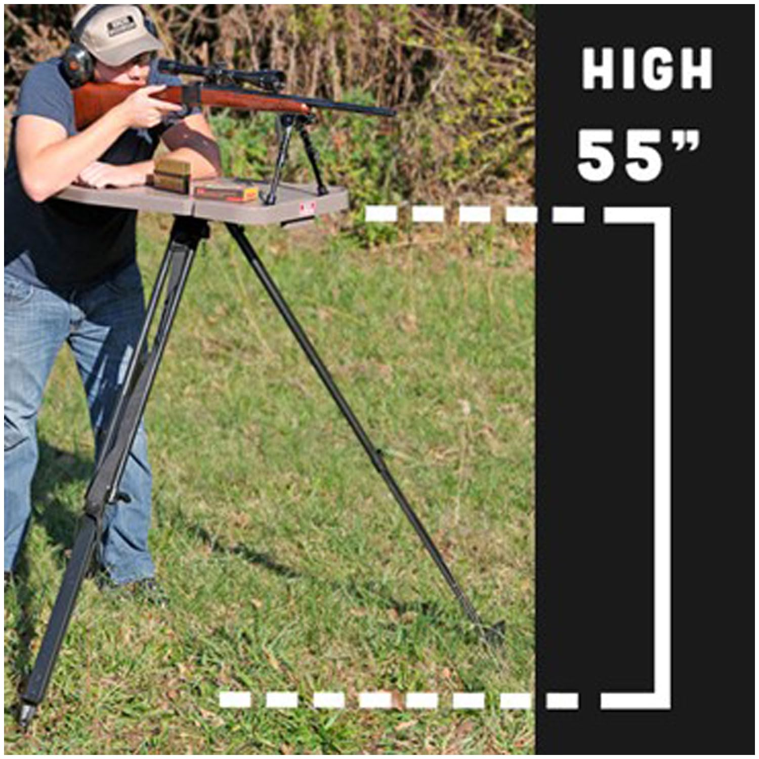 USA-made MTM HLST high-low shooting table for field use
