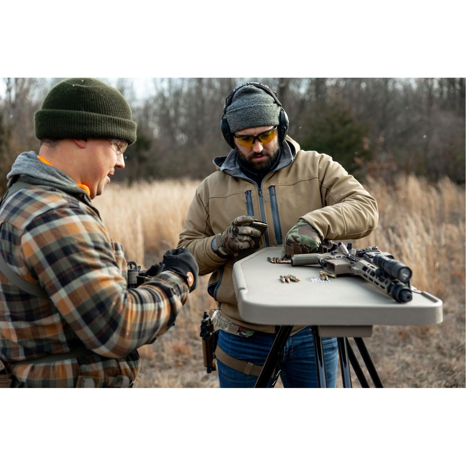 Engineered for uneven ground with aluminum tripod and heavy-duty plastic top