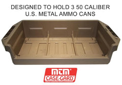 Tray holds three 50 Cal ammo cans in a single tray