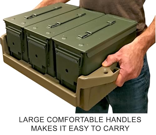 Stackable design to nest on top of ammo cans