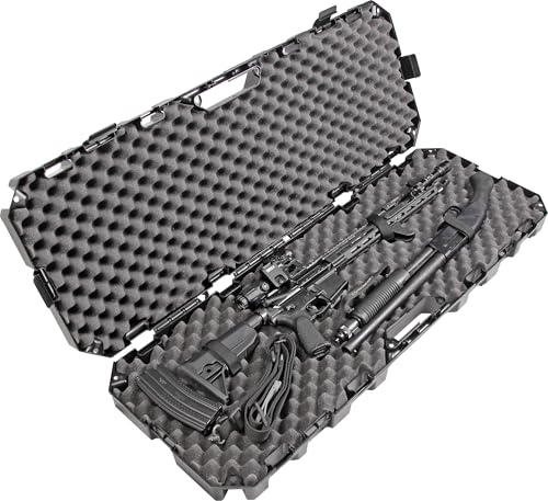 Interior view showing four lash-down mounting straps inside MTM RC42T Case 42