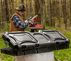 Convoluted foam padding and lock points inside MTM RC42T Case 42