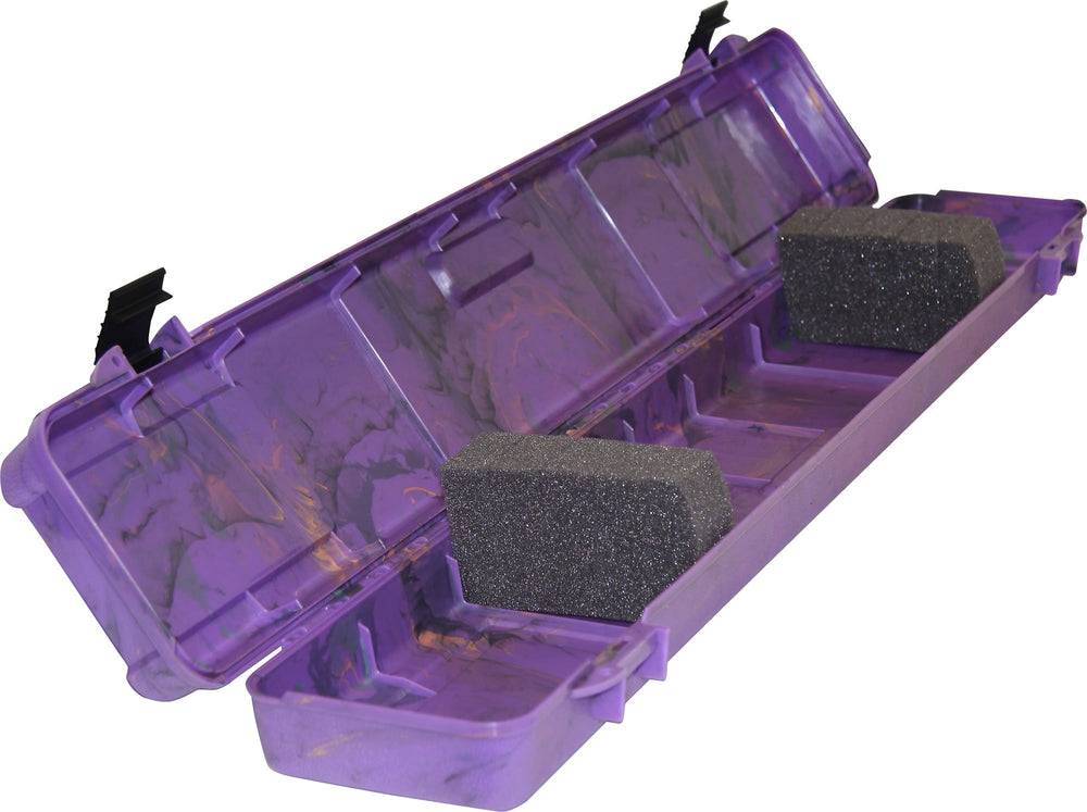 MTM Arrow Case with secure latches and double padlocks protects gear during transport