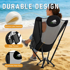 MTRVR aluminum frame chair lightweight yet strong, ideal for camping and RV travel