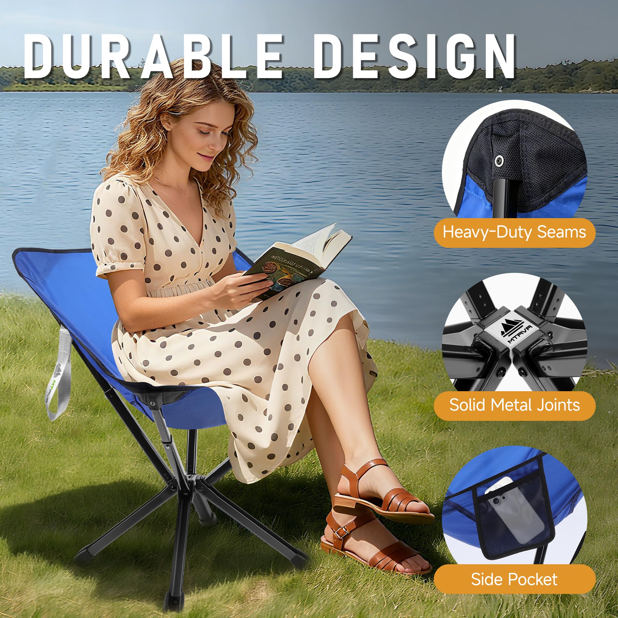 MTRVR aluminum frame supporting up to 200 lbs during outdoor use