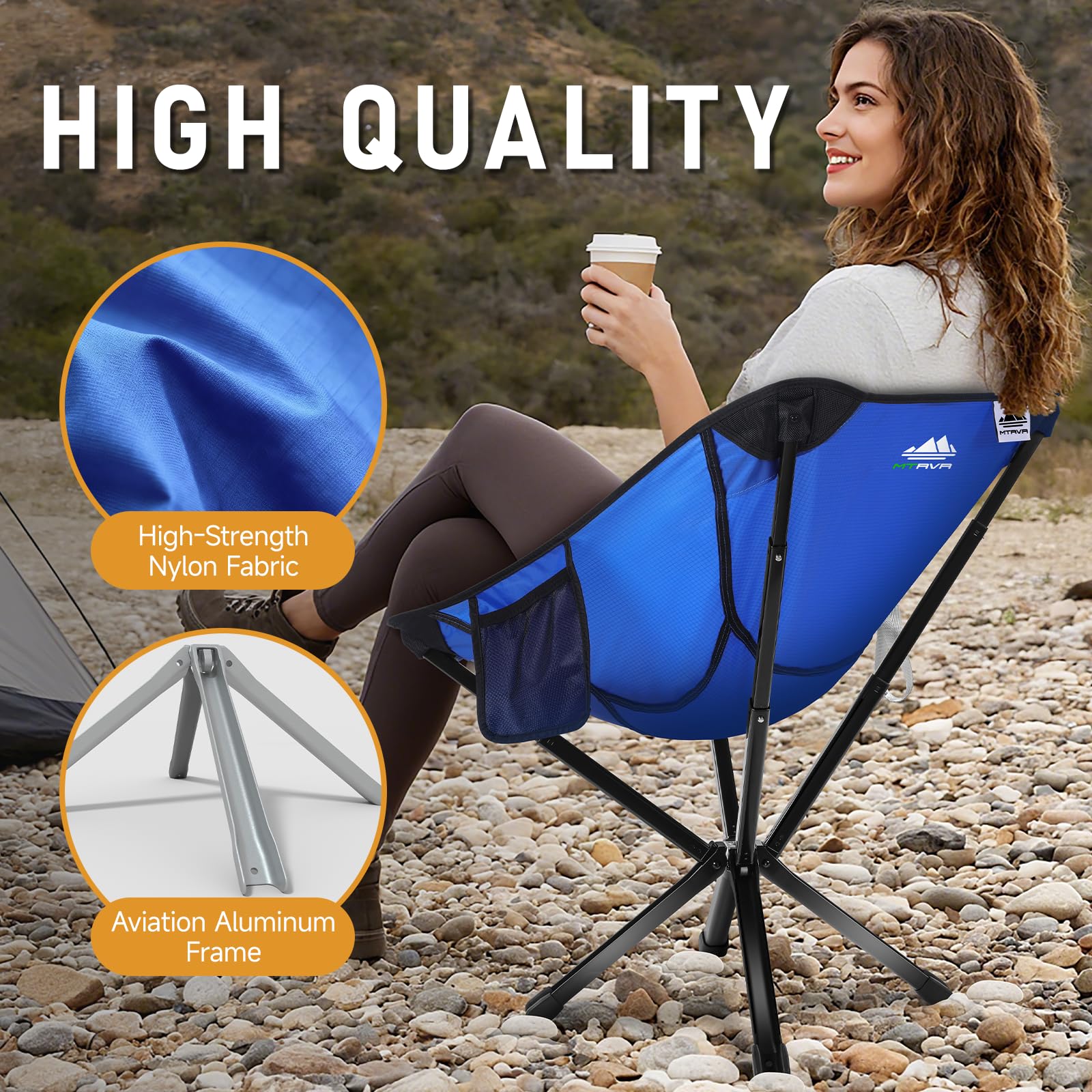 MTRVR ergonomic low-back chair supporting relaxed posture outdoors